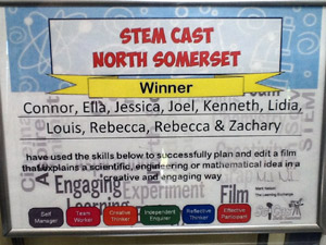 STEM Cast competition certificate